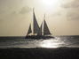 The perfect point in Aruba, sunset as the boats float by